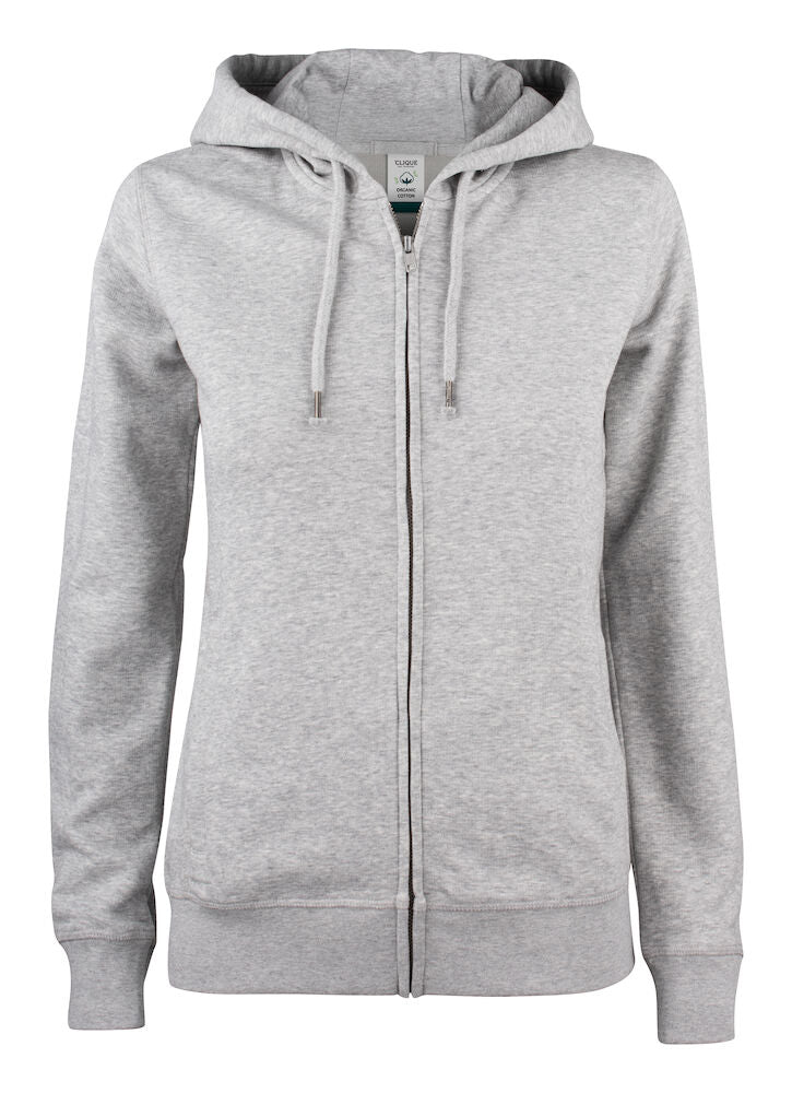 Premium OC Hoody FZ Ladies Grey Melange XS