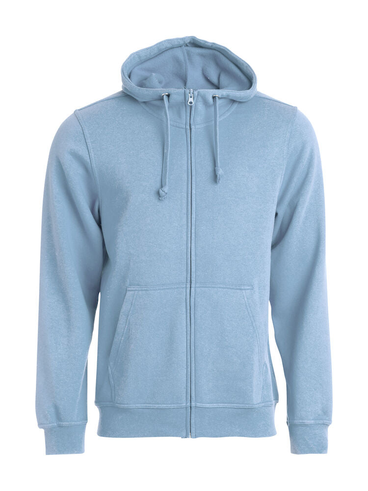 Basic Full Zip Mens Light Blue XS