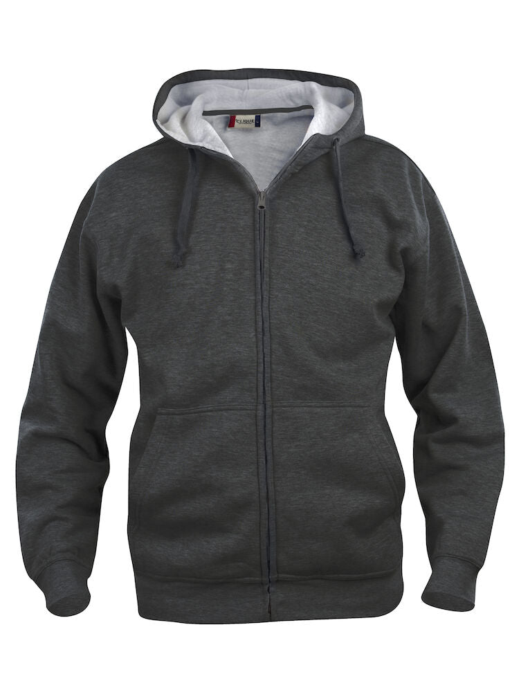 Basic Full Zip Mens Anthracite Melange XS