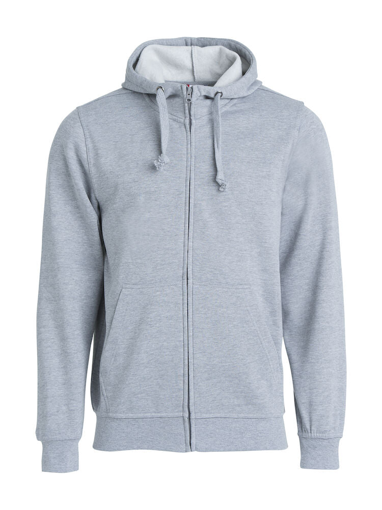 Basic Full Zip Mens Grey Melange XS
