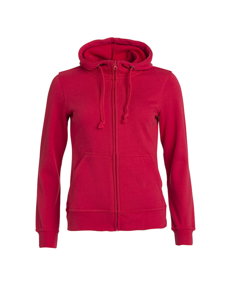 Basic Full Zip Ladies Red XS