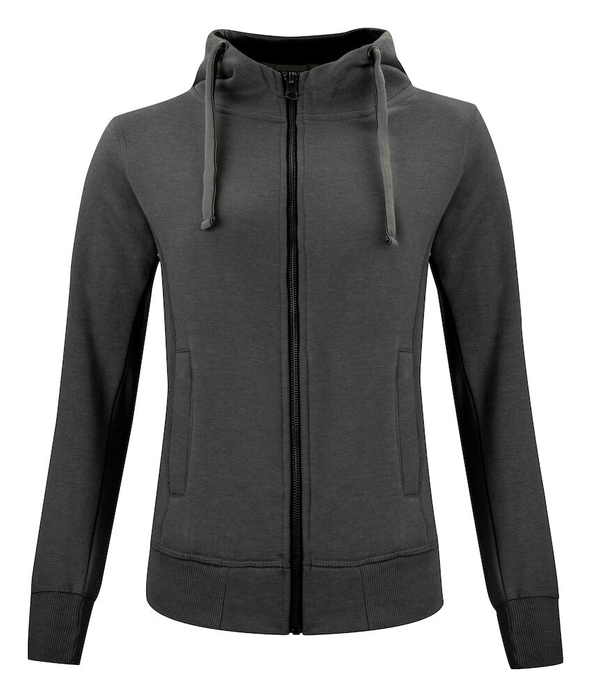 Classic Hoody Full Zip Ladies Anth Melange XS