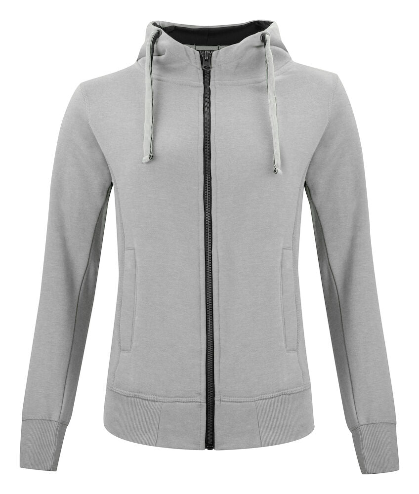Classic Hoody Full Zip Ladies Grey Melange XS