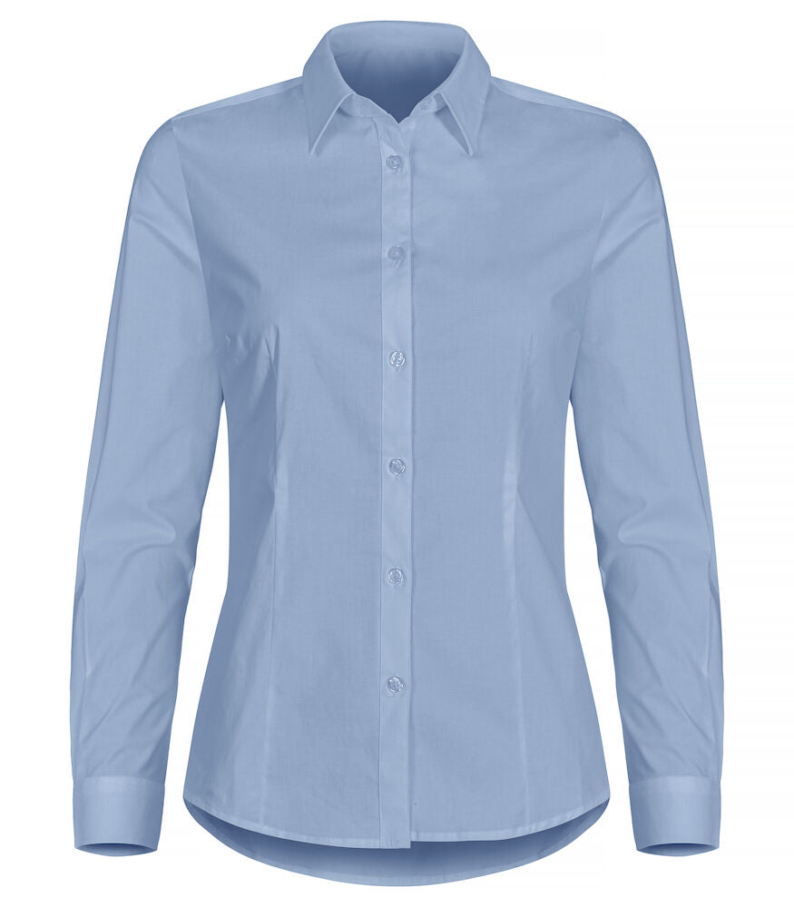 Stretch Shirt LS Lady Light Blue XS
