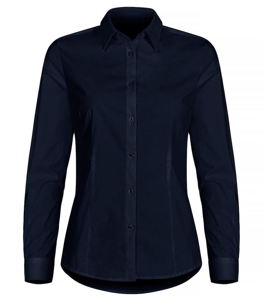 Stretch Shirt LS Lady Dark Navy XS