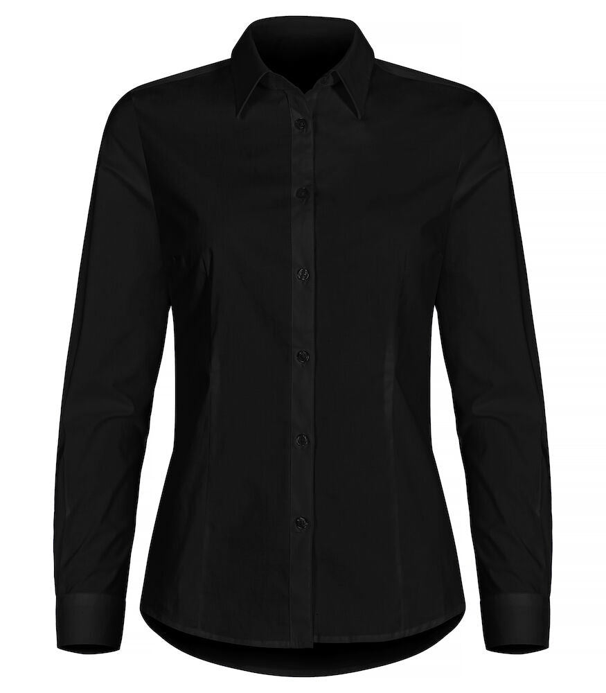 Stretch Shirt LS Lady Black XS