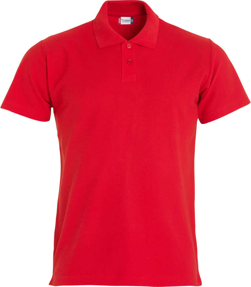 Basic Polo S/S Junior Red 110/120