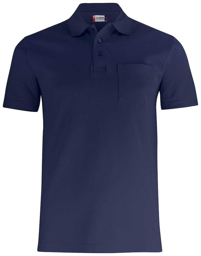 Basic Polo w. Pocket Dark Navy XS