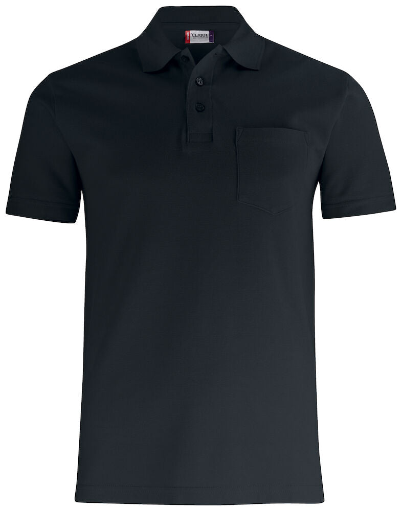 Basic Polo w. Pocket Black XS