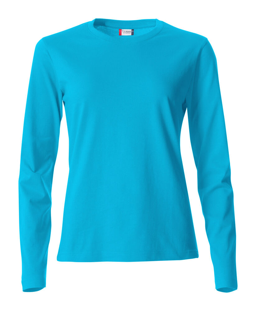 Basic-T L/S Ladies Turquoise M