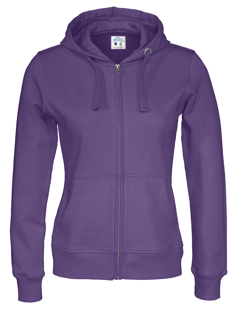 Full Zip Hood Lady (GOTS) Purple XS