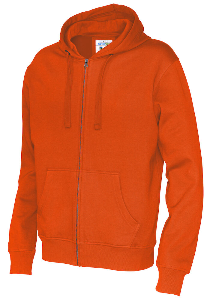 Full Zip Hood Man Orange