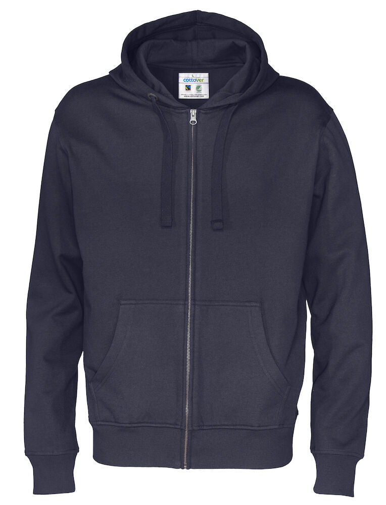 Full Zip Hood Man (GOTS) Navy S