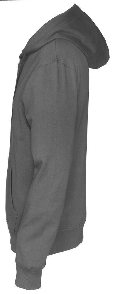 Full Zip Hood Man Charcoal