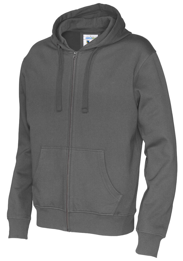 Full Zip Hood Man Charcoal
