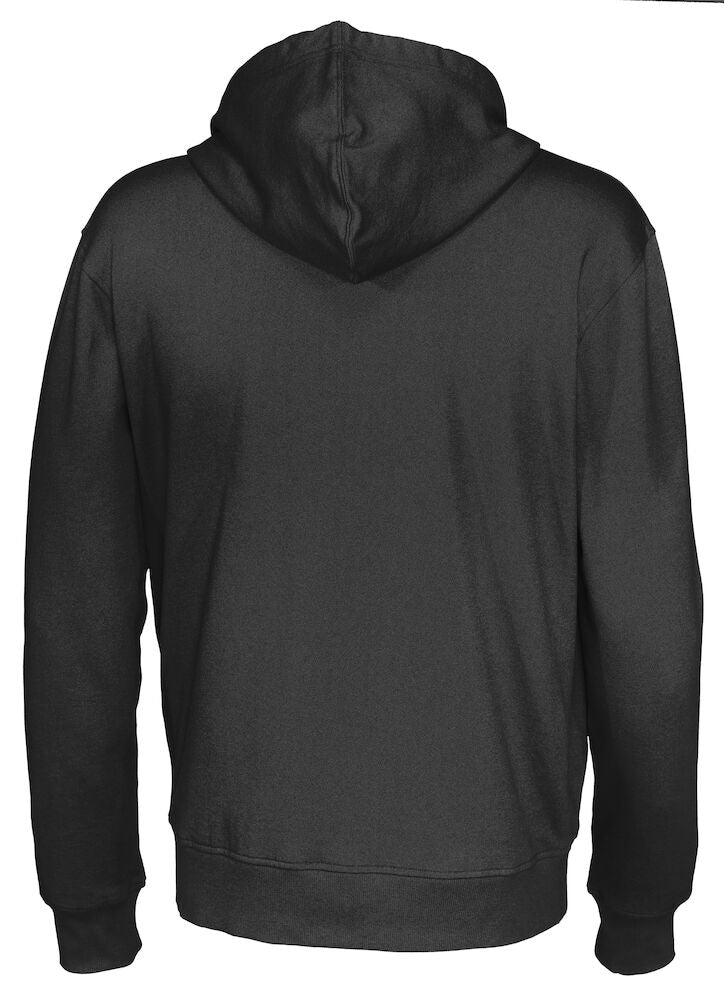 Full Zip Hood Man Black