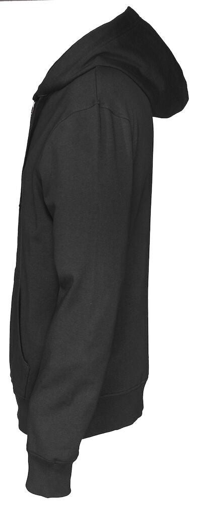 Full Zip Hood Man Black