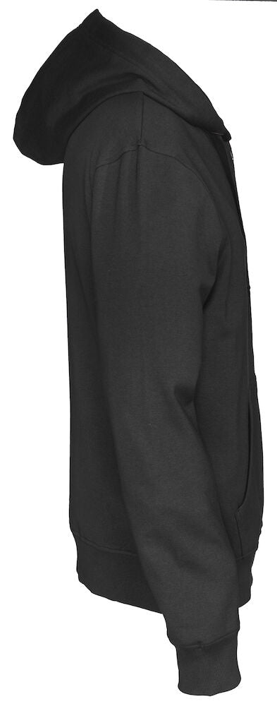 Full Zip Hood Man Black