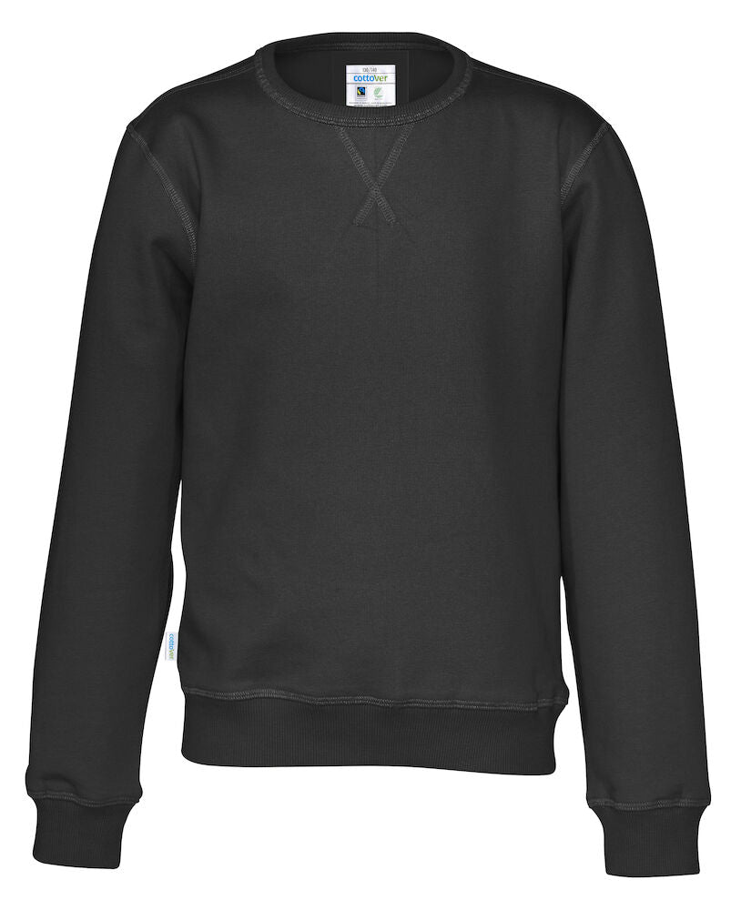 Crew Neck Kid (GOTS) Black 90/100