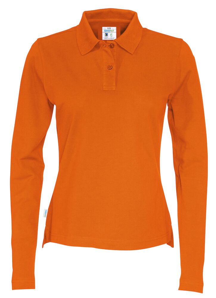 Pique LS Lady (GOTS) Orange XS