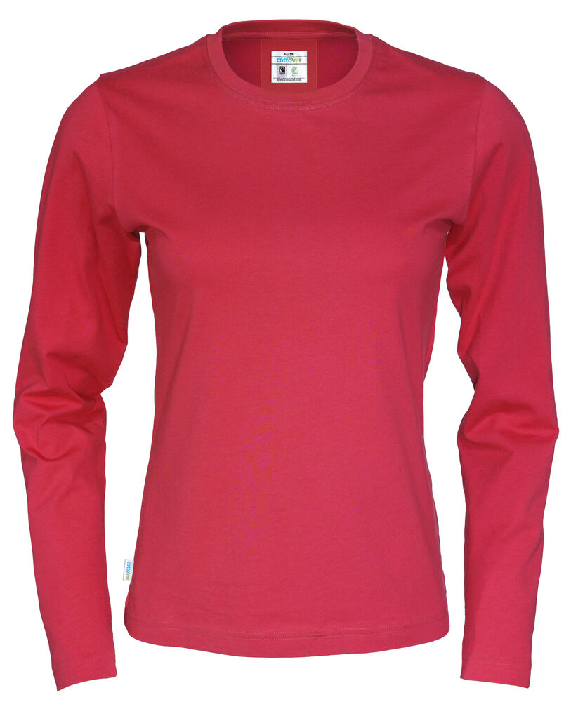 T-Shirt LS Lady (GOTS) Red XS
