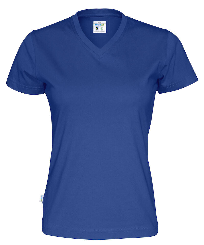 T-shirt V-neck Lady (GOTS) Royal XS