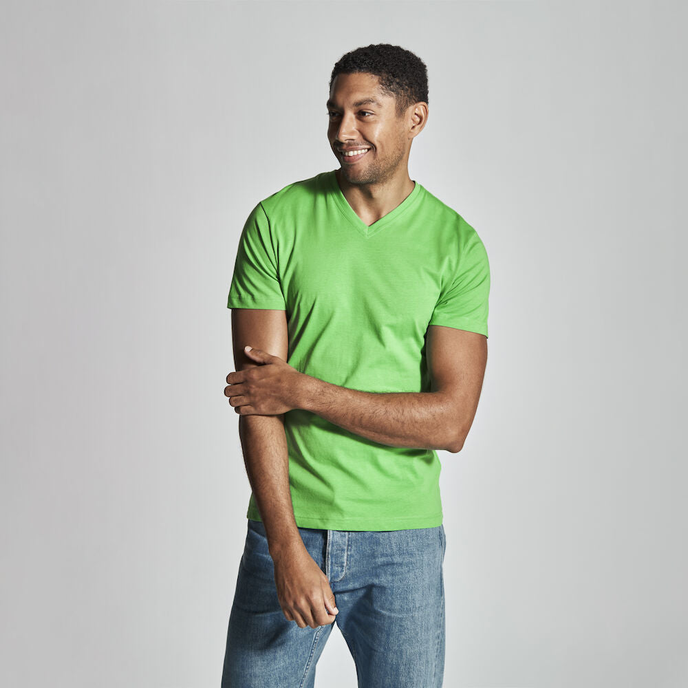 T-Shirt V-Neck Man Green