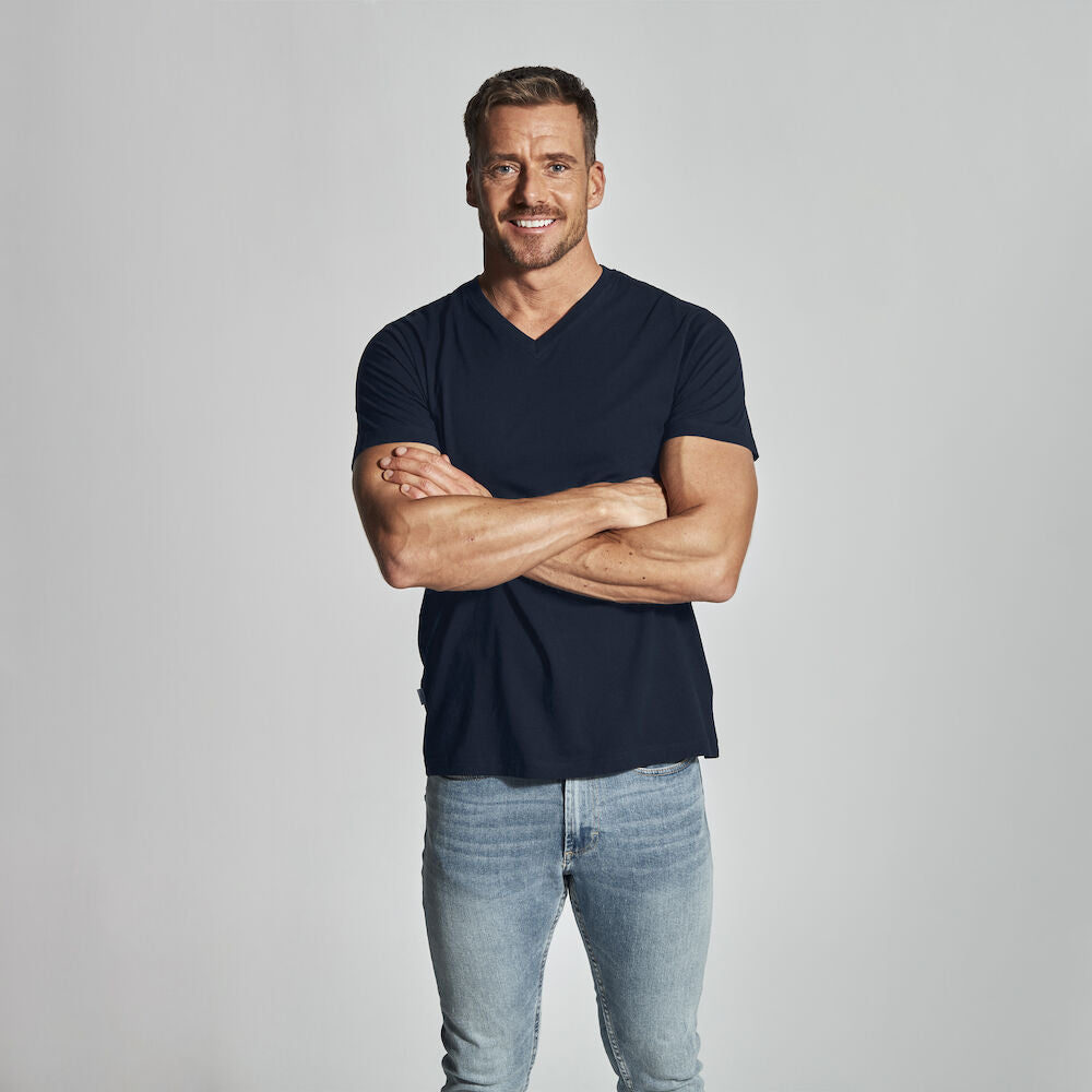 T-Shirt V-Neck Man Navy