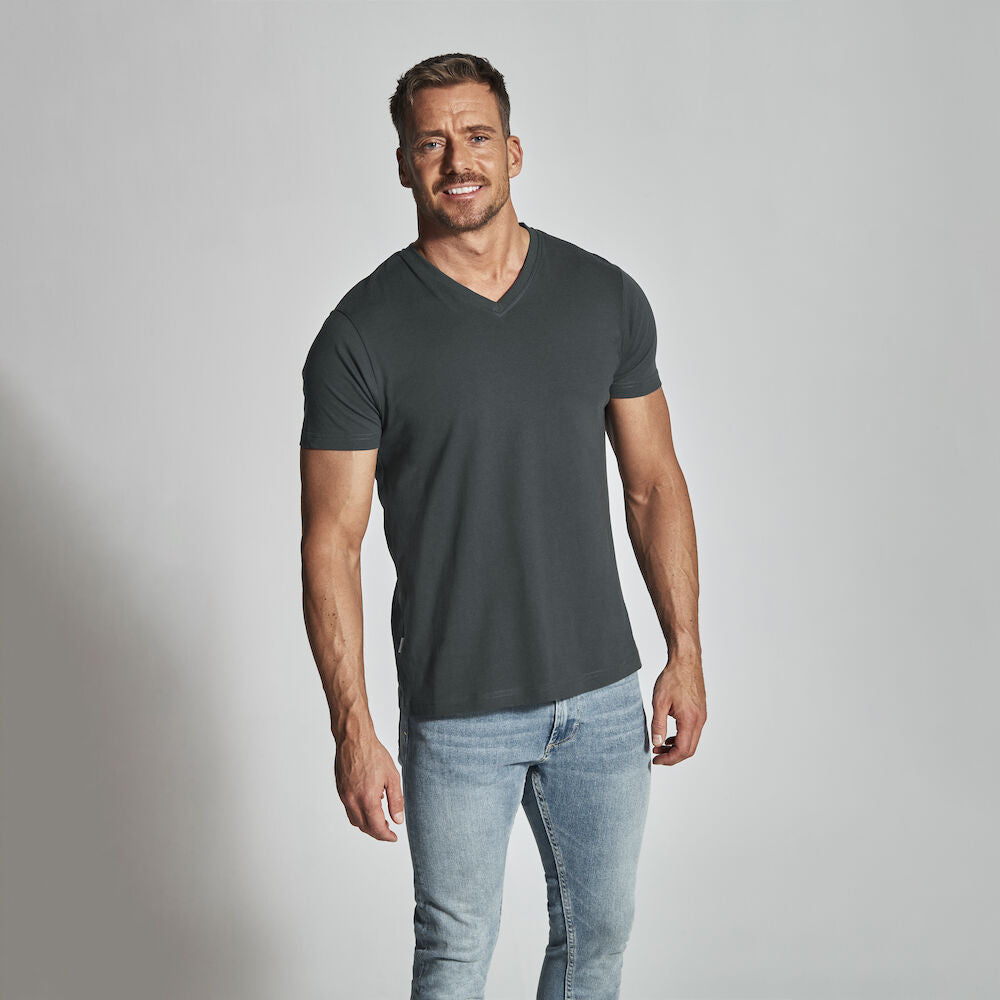 T-Shirt V-Neck Man Charcoal