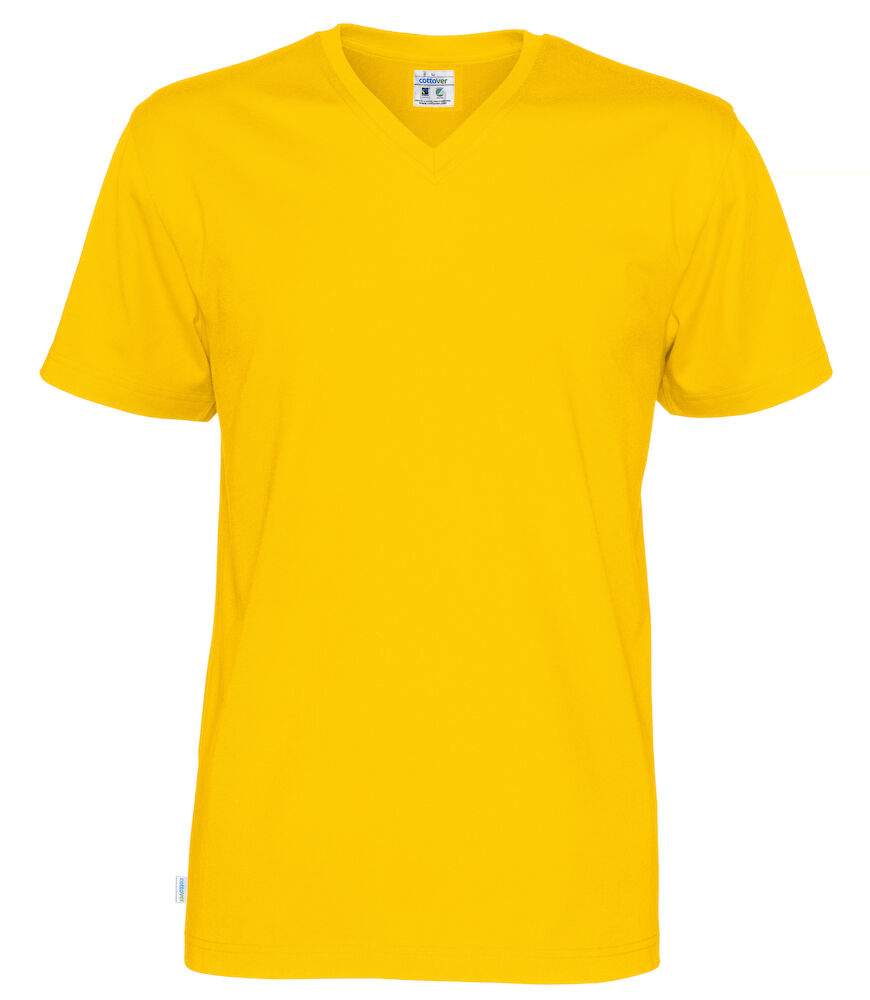 T-shirt V-neck Man (GOTS) Yellow S