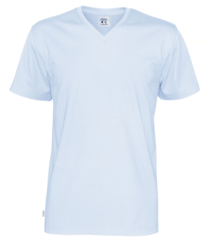 T-shirt V-neck Man (GOTS) Sky Blue S