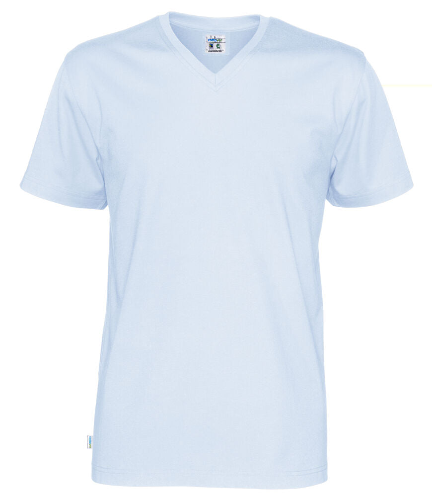 T-Shirt V-Neck Man Sky Blue