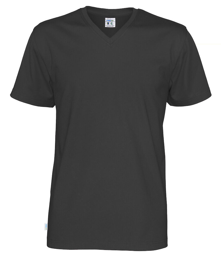 T-shirt V-neck Man (GOTS) Black S
