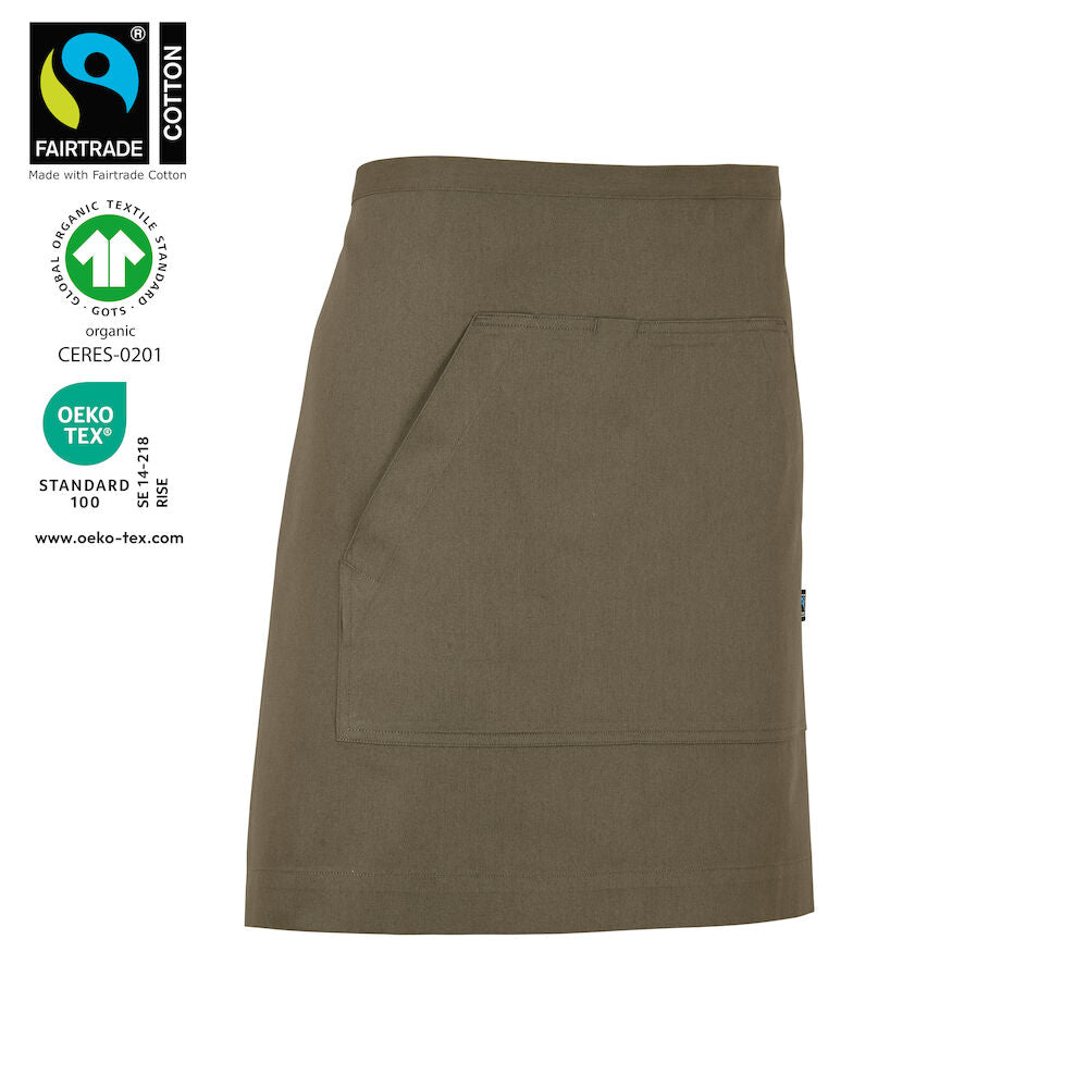 Waist Apron Short (GOTS) Dark Olive One size
