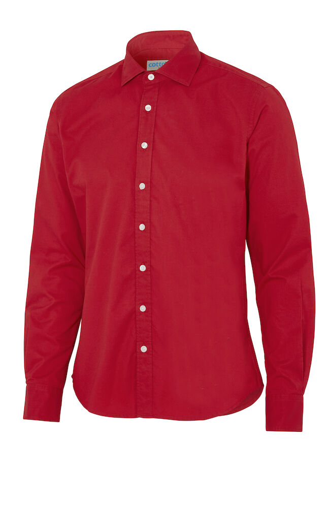 Poplin Slim Fit Man (GOTS) Red 36