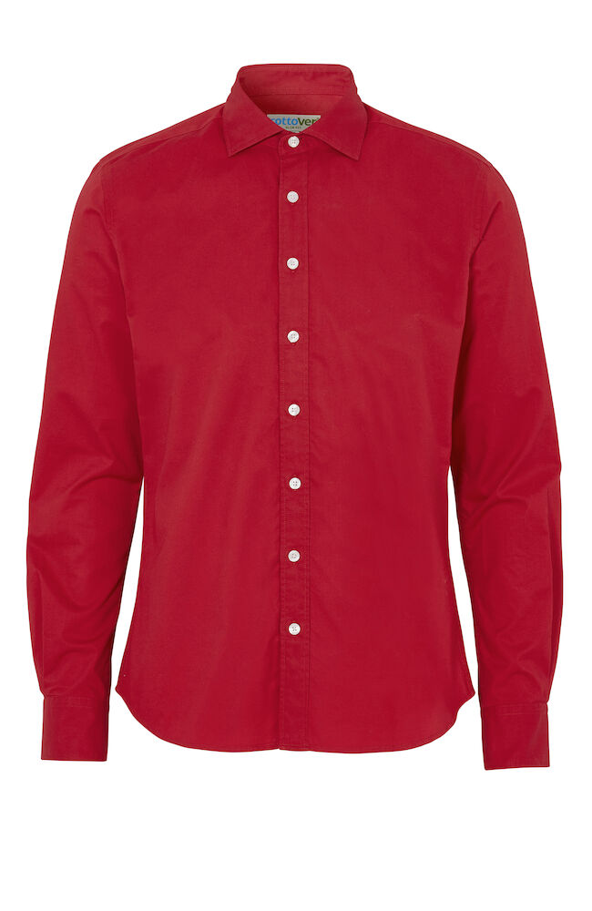 Poplin Slim Fit Man (GOTS) Red 36