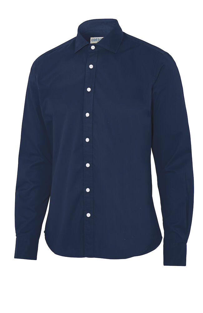 Poplin Slim Fit Man (GOTS) Navy 36