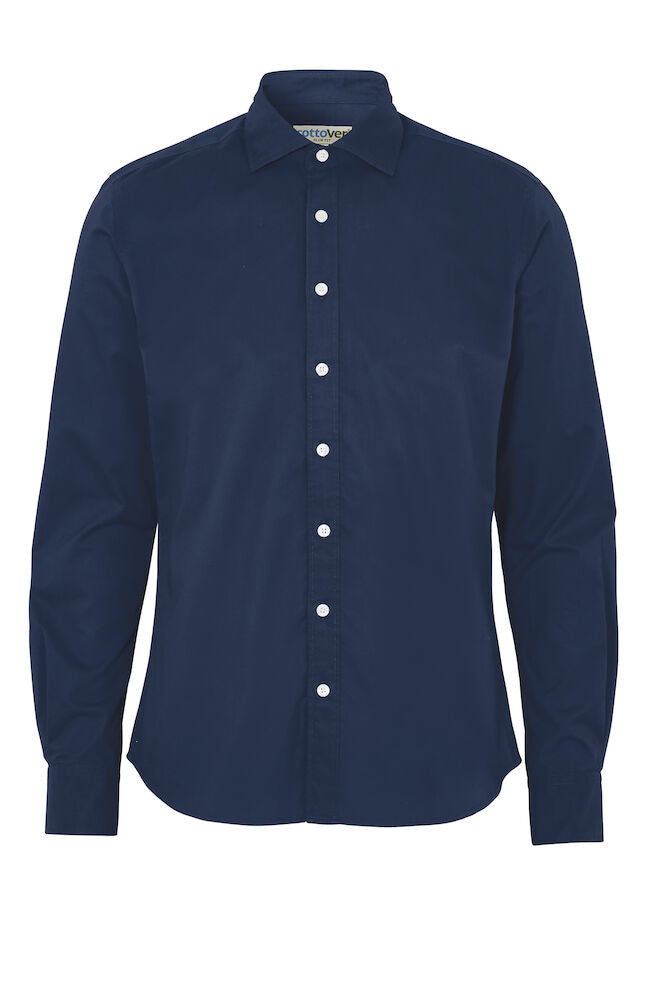 Poplin Slim Fit Man (GOTS) Navy 36