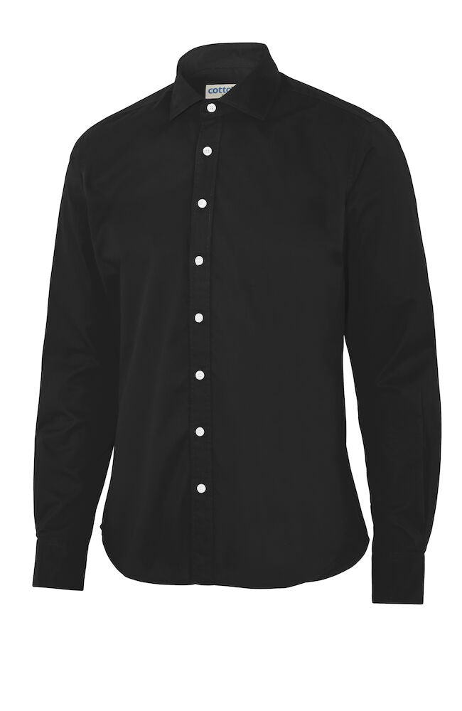 Poplin Slim Fit Man (GOTS) Black 36