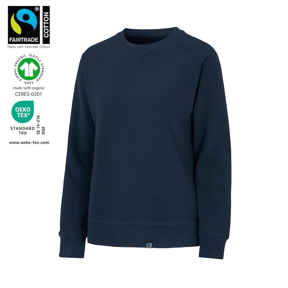 F. Terry Crew Neck Lady Navy XS
