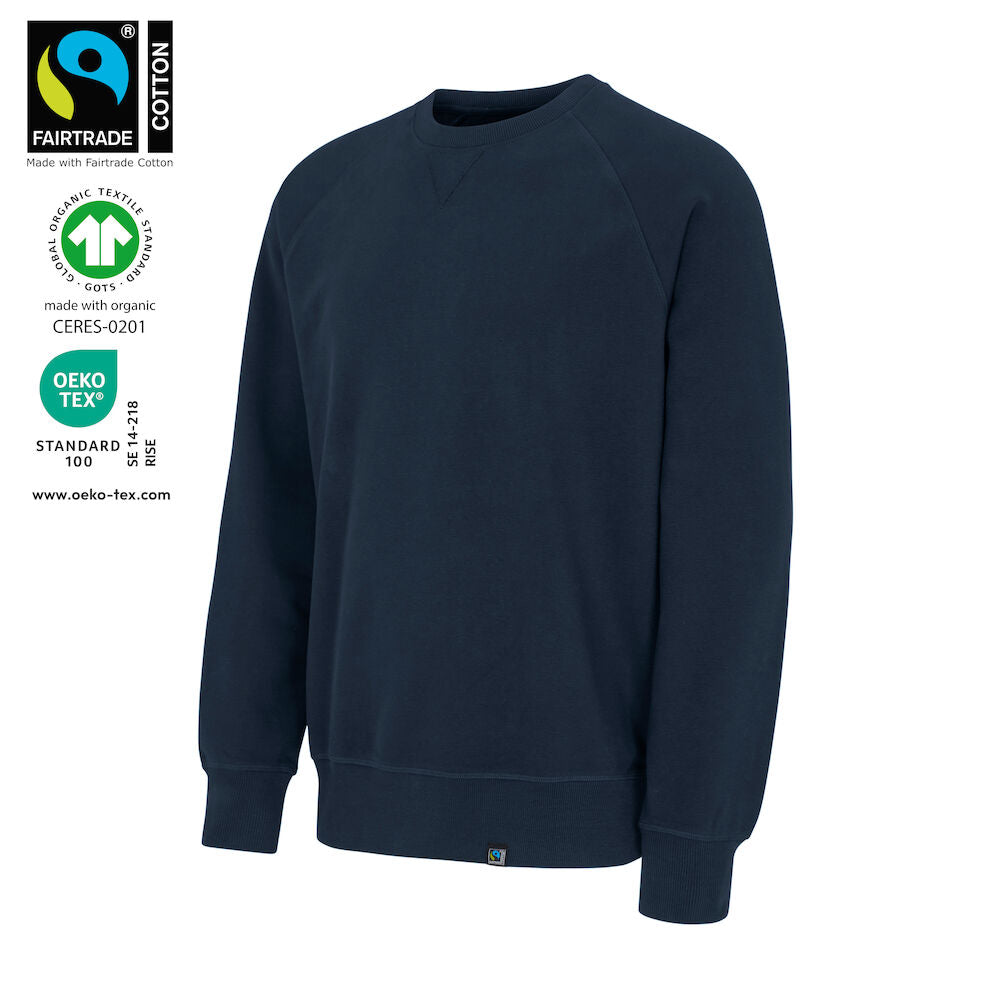 F. Terry Crew Neck Man Navy S