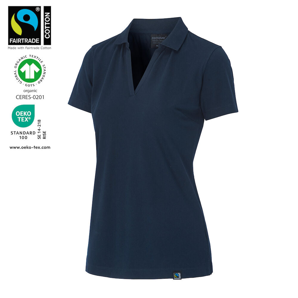 Stretch Piqué Lady (GOTS) Navy XS
