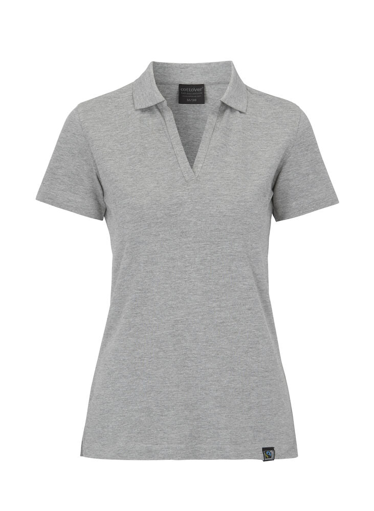Stretch Piqué Lady (GOTS) Grey Melange XS