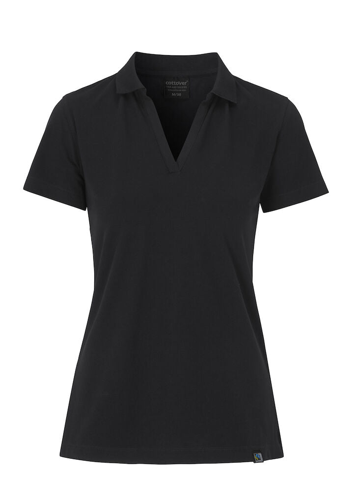 Stretch Piqué Lady (GOTS) Black XS