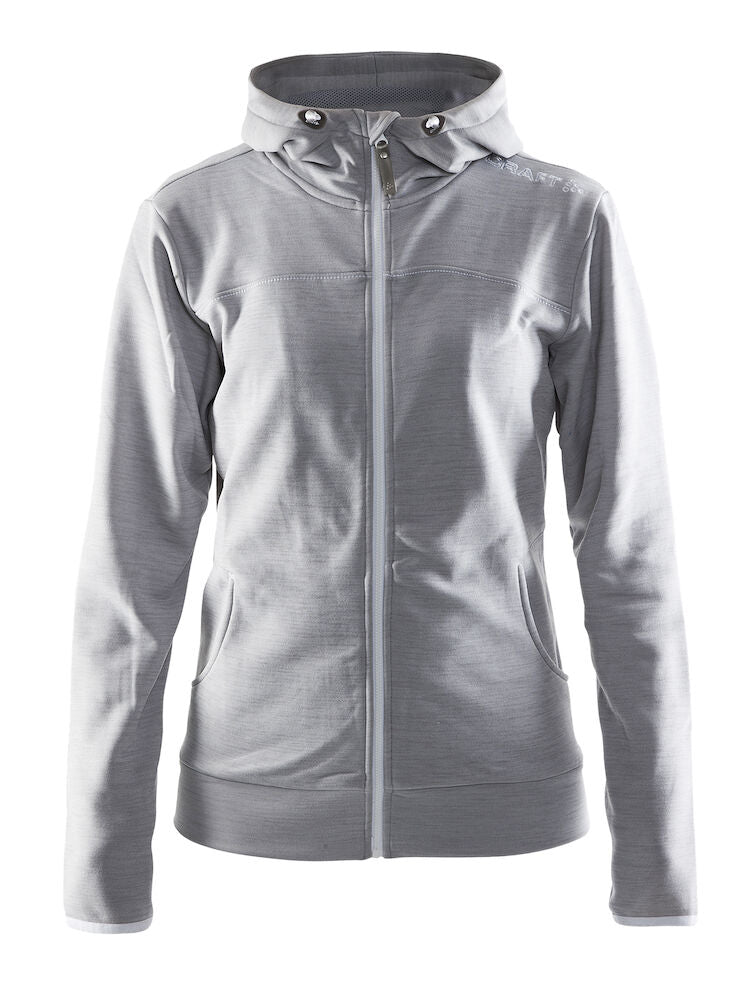 Leisure F.Z Hood W Grey Melange XS