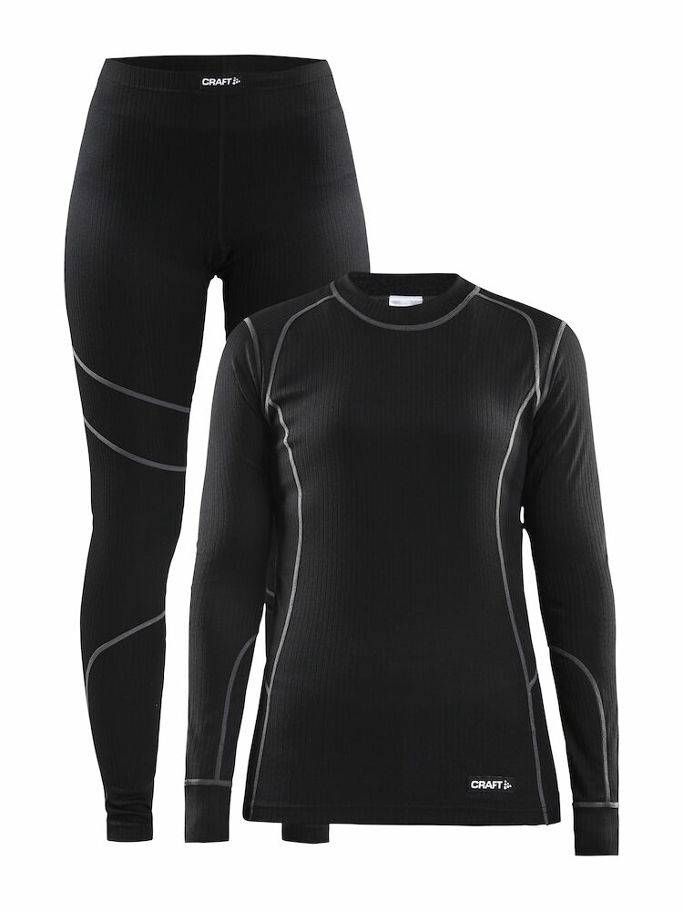 Baselayer Set W Black/Granit XS
