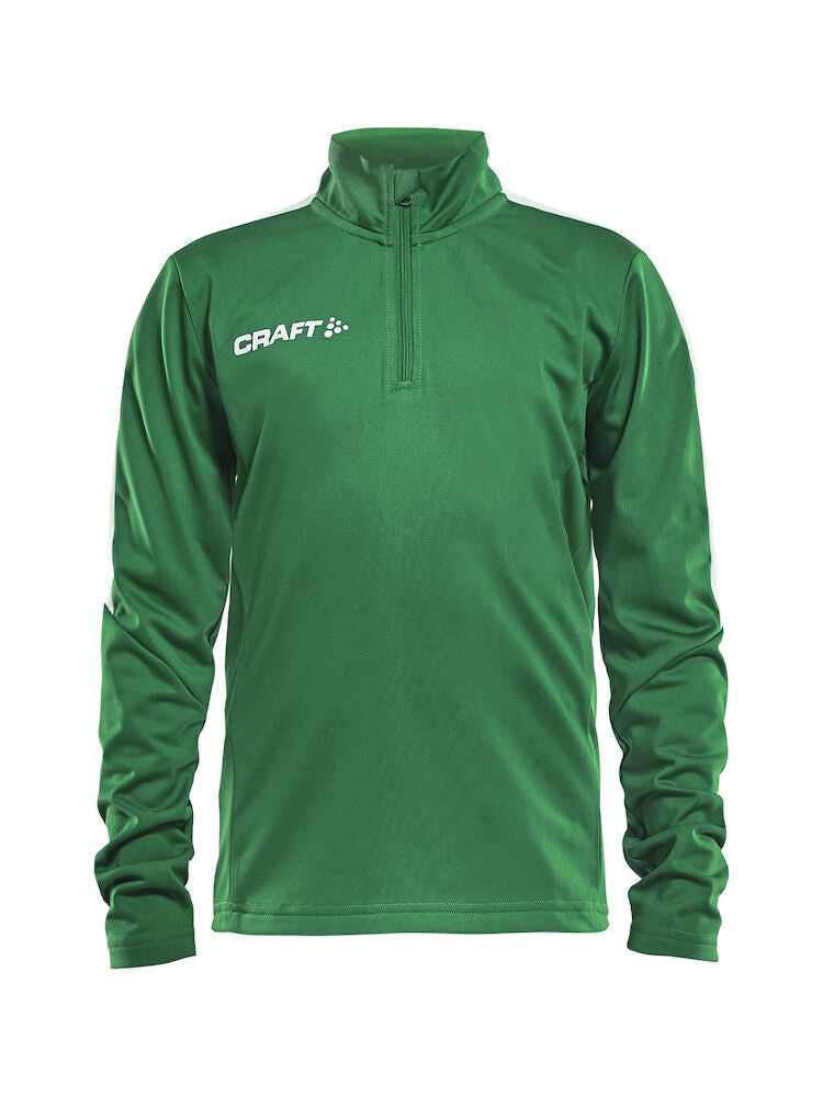 Progress Halfzip LS Tee Jr Team Green 122/128