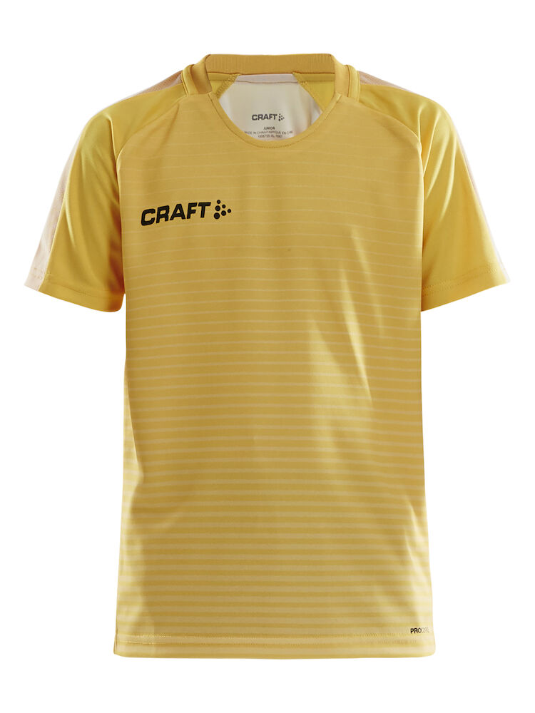 Pro Control Stripe Jersey Jr Yellow/Flumi 122/128
