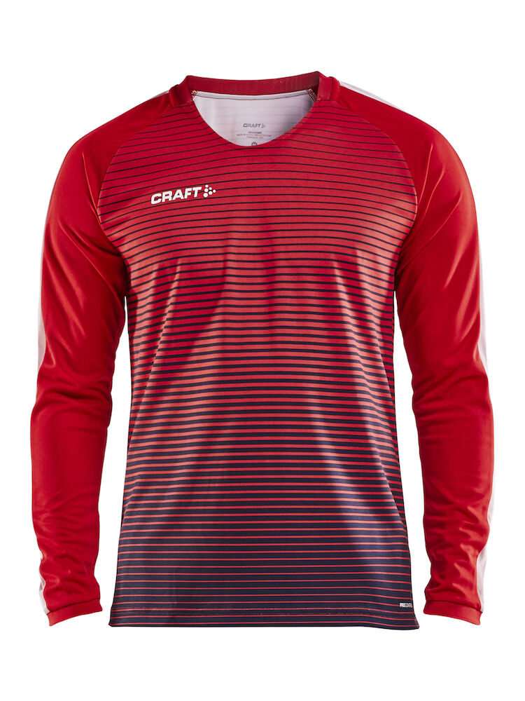 Pro Control Stripe Jersey Ls M Bright Red/N S