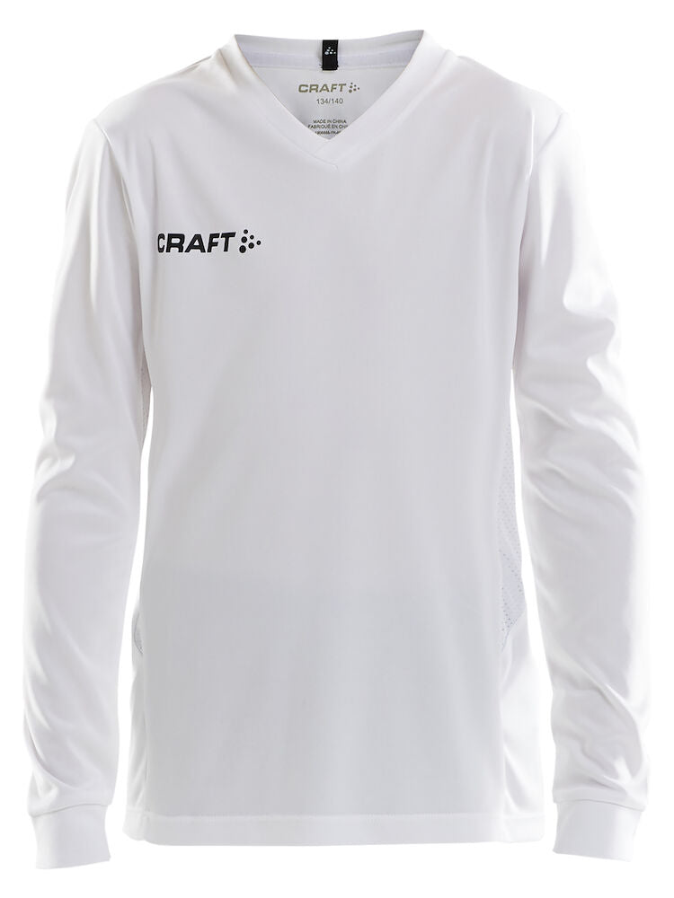 Squad Jersey Solid Ls Jr White 122/128